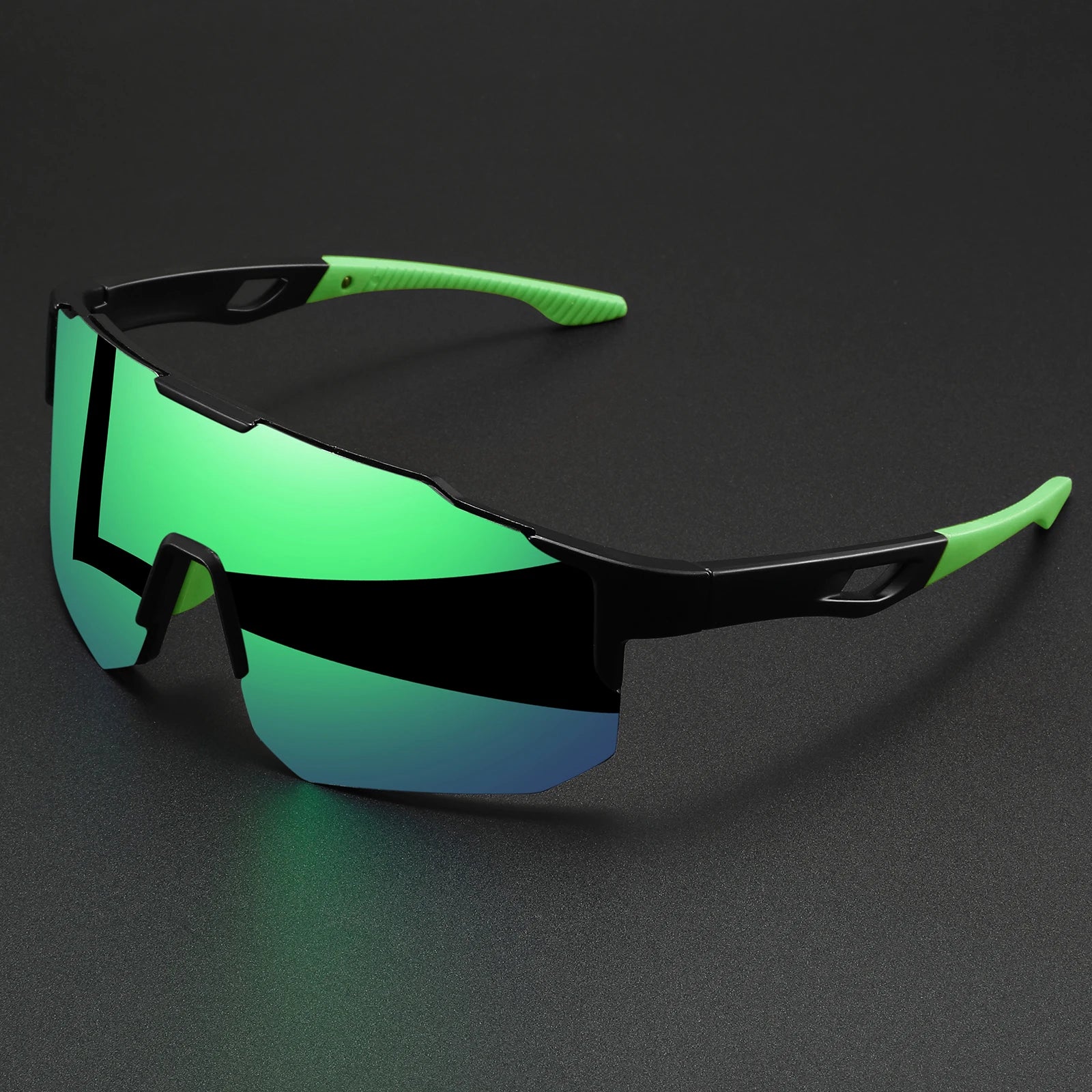 Unisex Oversized Colorful Sports Sunglasses UV400 Wraparound Design for Cycling Hiking Outdoor Activities Comfort Fit